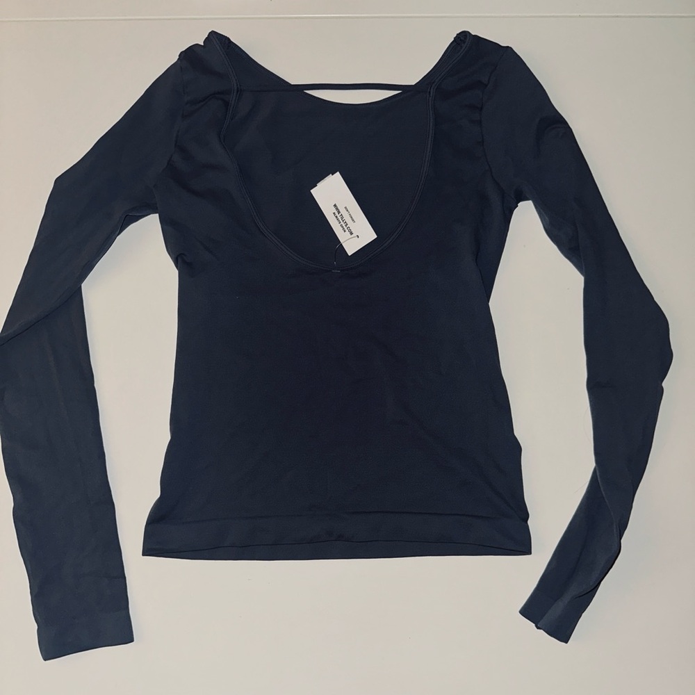 RSQ Womens Seamless Open Back Long Sleeve Tee